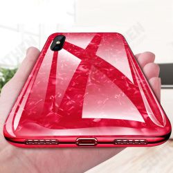 Shell Pattern Glossy Glass Soft Edge Protective Case for iPhone X Shell Pattern Glossy Glass Soft Edge Protective Case for iPhone X