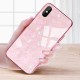 Shell Pattern Glossy Glass Soft Edge Protective Case for iPhone X