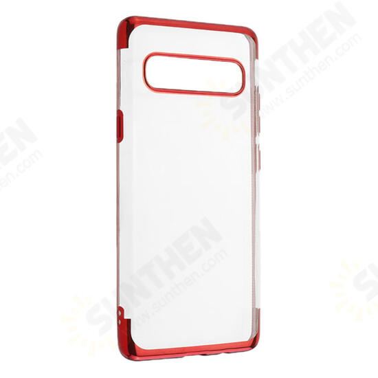 Shockproof Plating Bumper Soft TPU Transparent Protective Case for Samsung Galaxy S10 5G