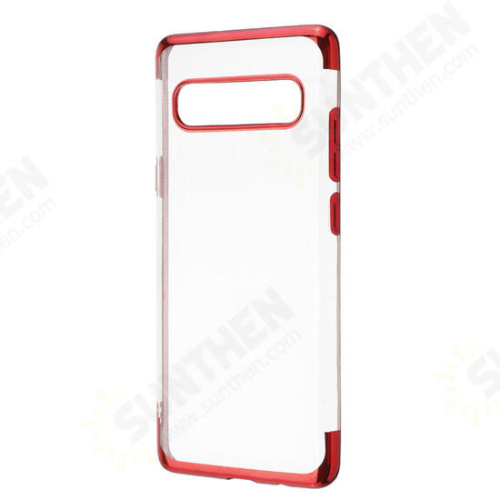 Shockproof Plating Bumper Soft TPU Transparent Protective Case for Samsung Galaxy S10 5G