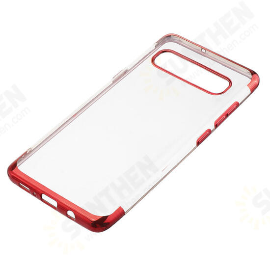 Shockproof Plating Bumper Soft TPU Transparent Protective Case for Samsung Galaxy S10 5G