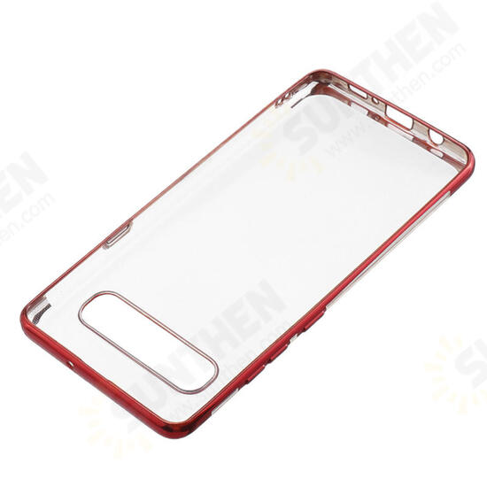 Shockproof Plating Bumper Soft TPU Transparent Protective Case for Samsung Galaxy S10 5G
