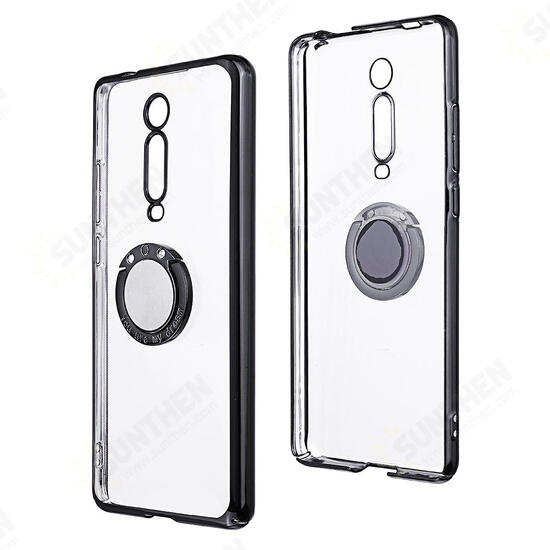 Shockproof Plating With Ring Holder Hard PC Back Cover Protective Case for Xiaomi Mi 9T / Xiaomi Mi 9T Pro / Redmi K20 / Redmi K20 PRO