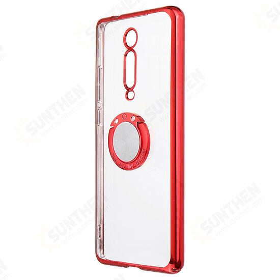 Shockproof Plating With Ring Holder Hard PC Back Cover Protective Case for Xiaomi Mi 9T / Xiaomi Mi 9T Pro / Redmi K20 / Redmi K20 PRO