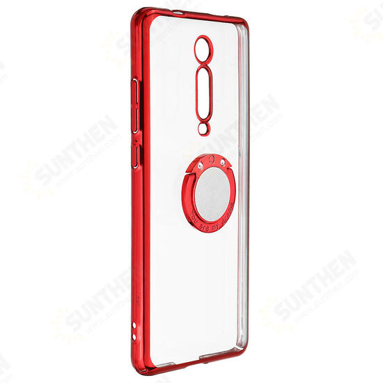 Shockproof Plating With Ring Holder Hard PC Back Cover Protective Case for Xiaomi Mi 9T / Xiaomi Mi 9T Pro / Redmi K20 / Redmi K20 PRO