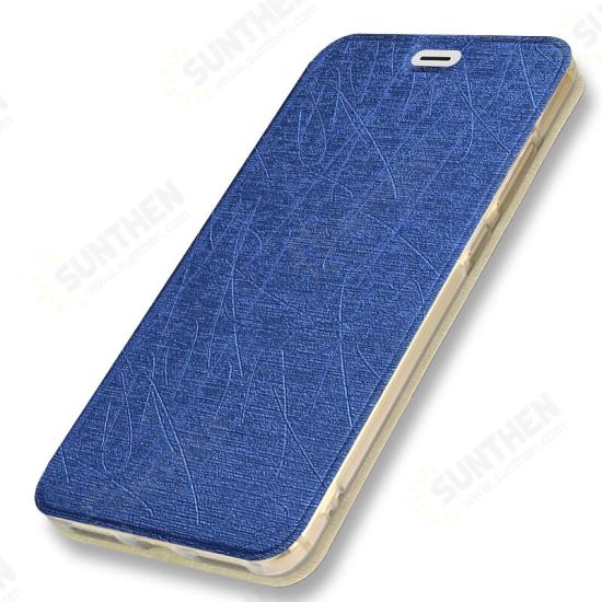 Silk Texture Flip with Foldable Stand PU Leather Shockproof Full Cover Protective Case for Xiaomi Redmi Note 9 / Redmi 10X 4G Non-original