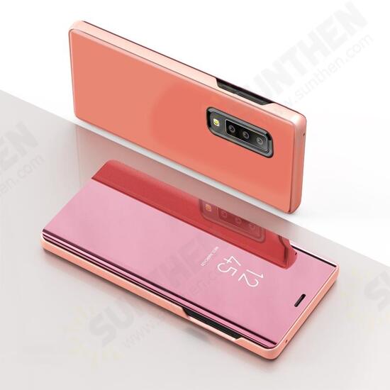Smart Sleep Mirror Window View Bracket Protective Case For Samsung Galaxy A6 2018/A6 Plus 2018/A7 2018/A9 2018 Smart Sleep Mirror Window View Bracket Protective Case For Samsung Galaxy A6 2018/A6 Plus 2018/A7 2018/A9 2018