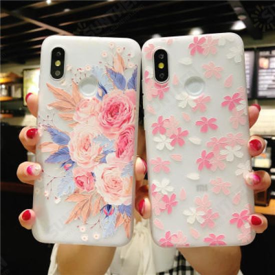 Soft TPU Matte Embossed Flower Pattern Protective Case For Xiaomi Mi8 Mi 8 Non-original