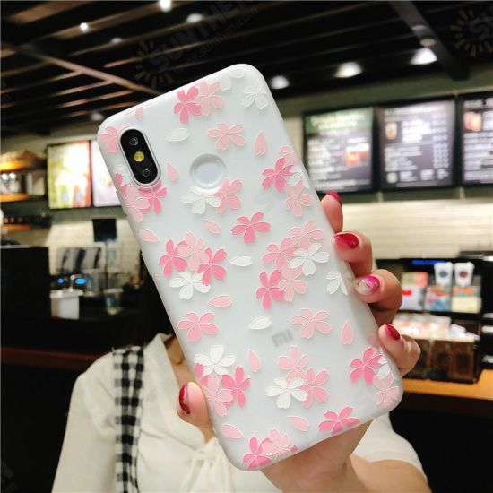 Soft TPU Matte Embossed Flower Pattern Protective Case For Xiaomi Mi8 Mi 8 Non-original