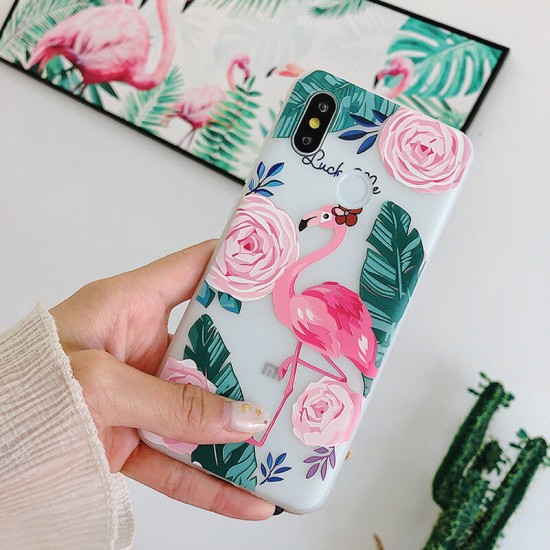 Soft TPU Matte Embossed Flower Pattern Protective Case For Xiaomi Mi8 Mi 8 Non-original