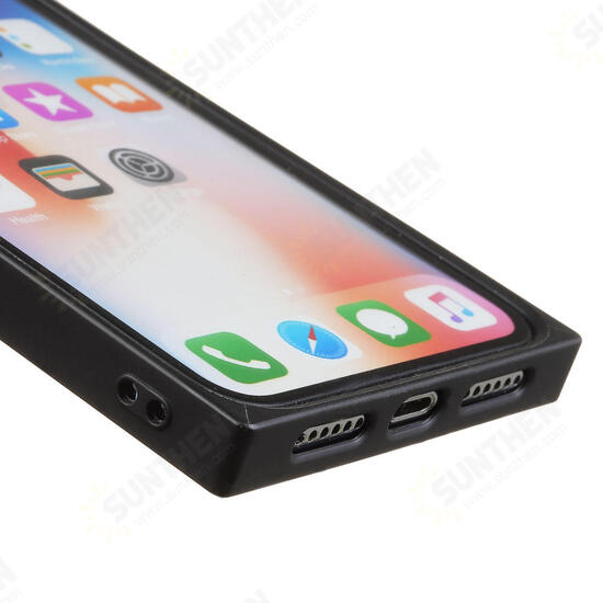 Square Glossy Tempered Glass Protective Case for iPhone X/7/8/7Plus/8Plus