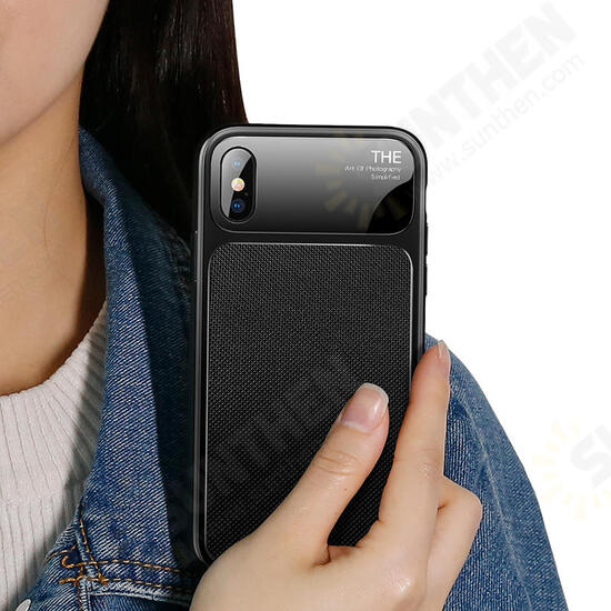 Tempered Glass Lens Dissipating Heat Soft TPU Protective Case for iPhone X