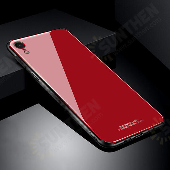 Tempered Glass Protective Case for iPhone XS/XR/XS Max TPU Frame+Glass Back Cover