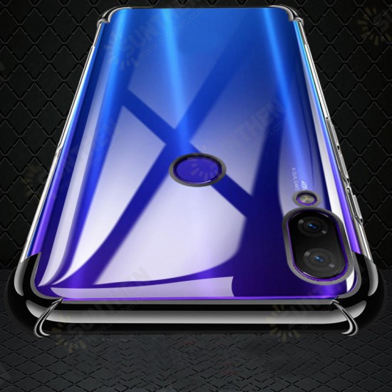 Transparent Shockproof Plating Soft TPU Protective Case For Xiaomi Mi Play