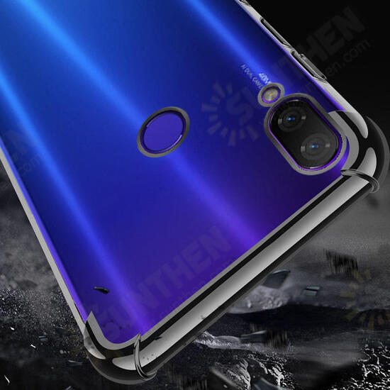 Transparent Shockproof Plating Soft TPU Protective Case For Xiaomi Mi Play