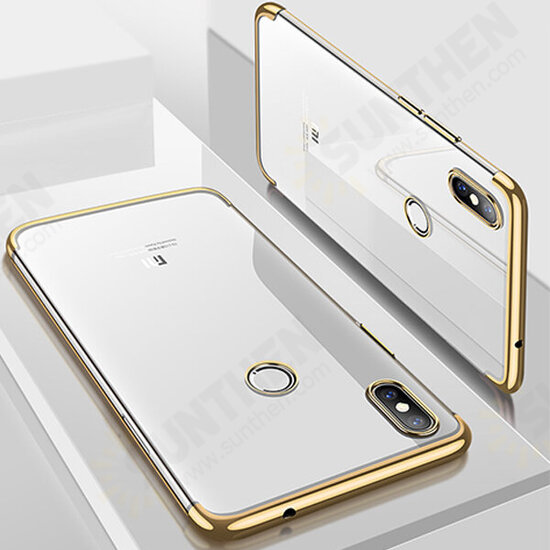 Ultra Thin Color Plating Shockproof Soft TPU Protective Case For Xiaomi Mi8 Mi 8 6.21inch Non-original