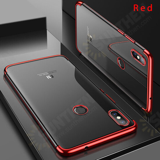 Ultra Thin Color Plating Shockproof Soft TPU Protective Case For Xiaomi Mi8 Mi 8 6.21inch Non-original