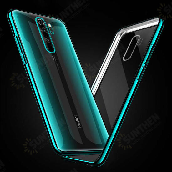 Ultra-thin Shockproof Elac-plating Transparent PC Hard Protective Case For Xiaomi Redmi Note 8 PRO