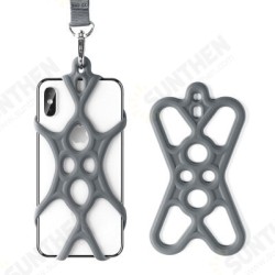 Universal Pure Silicone Mobile Phone Lanyard Necklace Case Cover Holder for 4.0-6.2 inch Devices Universal Pure Silicone Mobile Phone Lanyard Necklace Case Cover Holder for 4.0-6.2 inch Devices