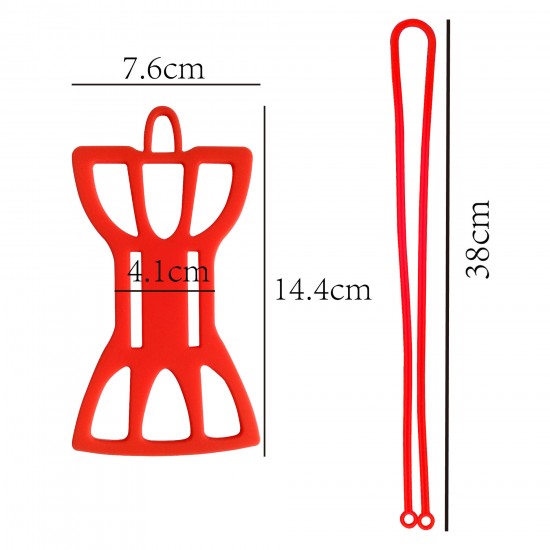 Universal Pure Silicone Mobile Phone Lanyard Necklace Case Cover Holder for 4.5-6.5 inch Devices