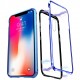 Upgraded Version Magnetic Adsorption Metal Clear Glass Protective Case for iPhone X