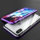 Upgraded Version Magnetic Adsorption Metal Clear Glass Protective Case for iPhone X