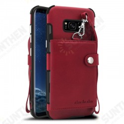 Wallet Protective Case With Strap For Samsung Galaxy S8 Plus PU Leather Card Slots Pocket Wallet Protective Case With Strap For Samsung Galaxy S8 Plus PU Leather Card Slots Pocket