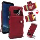 Wallet Protective Case With Strap For Samsung Galaxy S8 Plus PU Leather Card Slots Pocket