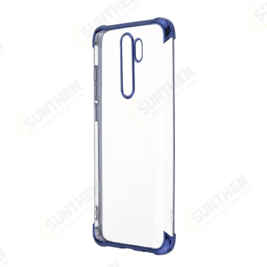 Airbag Shockproof Plating Transparent Soft TPU Protective Case for Xiaomi Redmi Note 8 Pro
