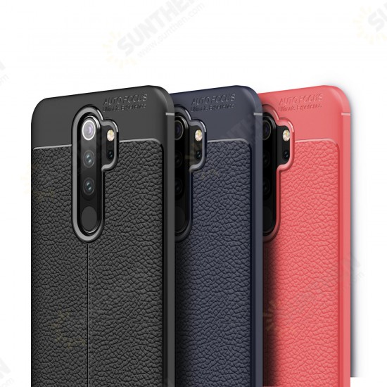 Luxury Litchi Pattern Shockproof PU Leather Protective Case for Xiaomi Redmi Note 8 Pro