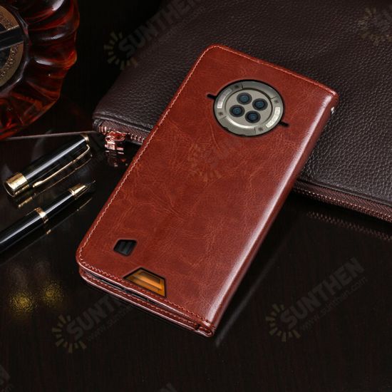 For S96 Pro Case Magnetic Flip with Multiple Card Slot Foldable Stand PU Leather Shockproof Full Cover Protective Case