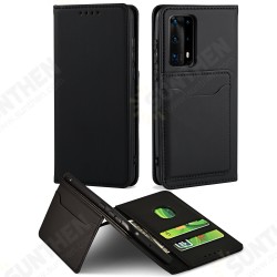 For Huawei P40 Pro Case Business Flip Magnetic with Multi-Card Slots Wallet Shockproof PU Leather Protective Case Non-Original