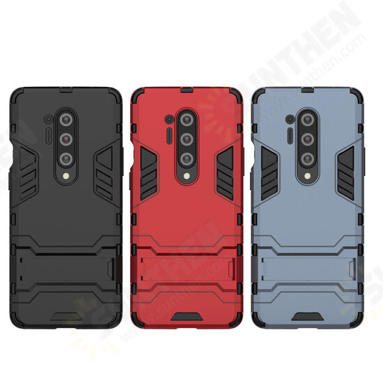 For OnePlus 8 Pro Shockproof with Stand Holder PC Protective Case Back Cover