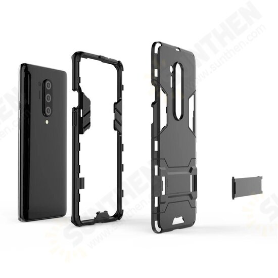 For OnePlus 8 Pro Shockproof with Stand Holder PC Protective Case Back Cover