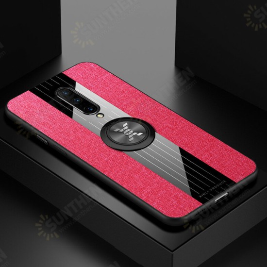 For OnePlus 8 Pro Case with Magnetic Ring Bracket Stand Shockproof Non-slip Cloth Fabric Protective Case For OnePlus 8 Pro Case with Magnetic Ring Bracket Stand Shockproof Non-slip Cloth Fabric Protective Case