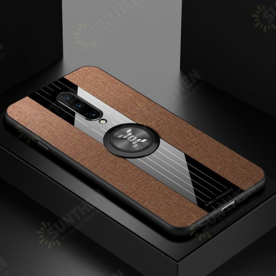 For OnePlus 8 Pro Case with Magnetic Ring Bracket Stand Shockproof Non-slip Cloth Fabric Protective Case For OnePlus 8 Pro Case with Magnetic Ring Bracket Stand Shockproof Non-slip Cloth Fabric Protective Case