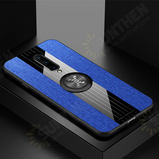 For OnePlus 8 Pro Case with Magnetic Ring Bracket Stand Shockproof Non-slip Cloth Fabric Protective Case For OnePlus 8 Pro Case with Magnetic Ring Bracket Stand Shockproof Non-slip Cloth Fabric Protective Case