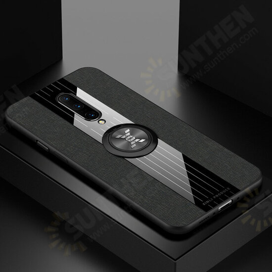 For OnePlus 8 Pro Case with Magnetic Ring Bracket Stand Shockproof Non-slip Cloth Fabric Protective Case For OnePlus 8 Pro Case with Magnetic Ring Bracket Stand Shockproof Non-slip Cloth Fabric Protective Case