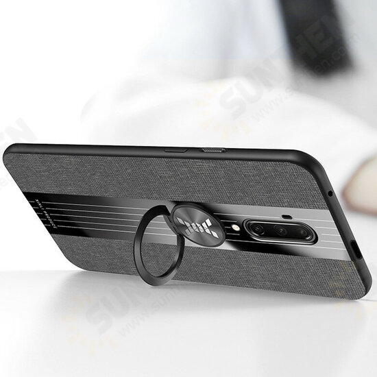 For OnePlus 8 Pro Case with Magnetic Ring Bracket Stand Shockproof Non-slip Cloth Fabric Protective Case For OnePlus 8 Pro Case with Magnetic Ring Bracket Stand Shockproof Non-slip Cloth Fabric Protective Case