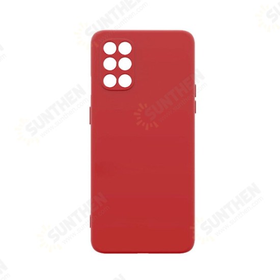 For OnePlus 8T Case Smooth Shockproof with Lens Protector Soft Liquid Silicone Rubber Back Cover Protective Case