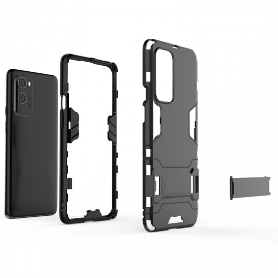 For OnePlus 9 Pro Case with Bracket Shockproof PC Protective Case Back Cover