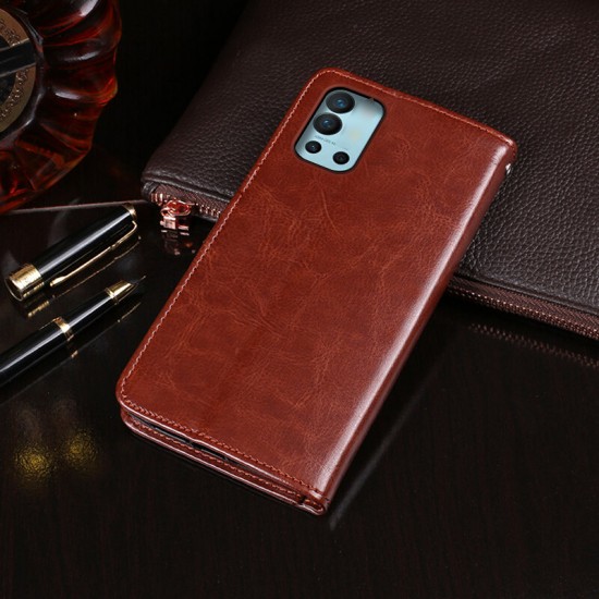 For OnePlus 9 Pro Case Magnetic Flip with Multiple Card Slot Folding Stand PU Leather Shockproof Full Cover Protective Case
