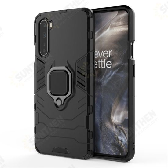 For OnePlus Nord Shockproof Magnetic with 360 Rotation Finger Ring Holder Stand PC Protective Case
