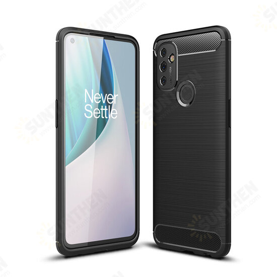 For OnePlus Nord N100 Case Carbon Fiber Texture Shockproof TPU Protective Case Back Cover For OnePlus Nord N100 Case Carbon Fiber Texture Shockproof TPU Protective Case Back Cover