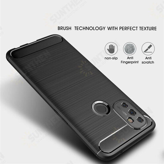 For OnePlus Nord N100 Case Carbon Fiber Texture Shockproof TPU Protective Case Back Cover For OnePlus Nord N100 Case Carbon Fiber Texture Shockproof TPU Protective Case Back Cover