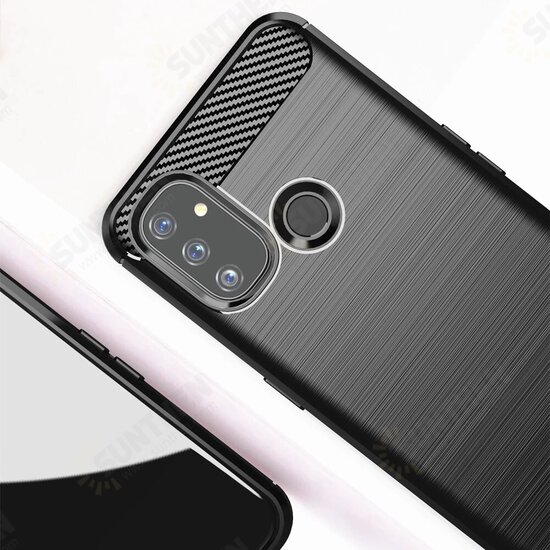 For OnePlus Nord N100 Case Carbon Fiber Texture Shockproof TPU Protective Case Back Cover For OnePlus Nord N100 Case Carbon Fiber Texture Shockproof TPU Protective Case Back Cover