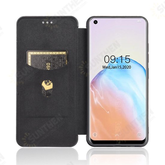 For C18 Pro Case Carbon Fiber Pattern Flip with Card Slot Stand PU Leather Shockproof Full Body Protective Case For C18 Pro Case Carbon Fiber Pattern Flip with Card Slot Stand PU Leather Shockproof Full Body Protective Case