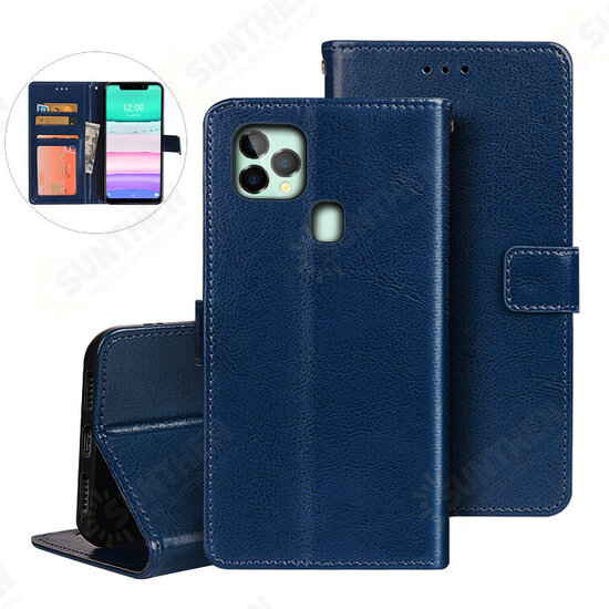 For C22 Case Magnetic Flip with Multiple Card Slots Wallet Foldable Stand Shockproof PU Leather Full Body Protective Case