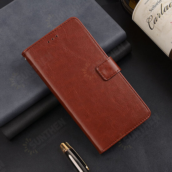 For C22 Case Magnetic Flip with Multiple Card Slots Wallet Foldable Stand Shockproof PU Leather Full Body Protective Case