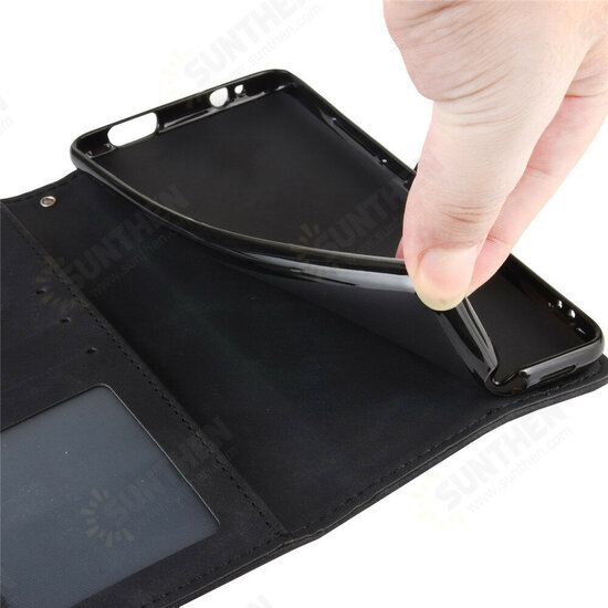 For WP15 Case Magnetic Flip with Multiple Card Slot Wallet Folding Stand PU Leather Shockproof Full Cover Protective Case